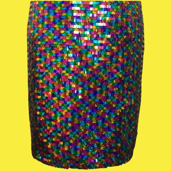 ASOS Rainbow Sequin Sleeveless Dress Sz 8 NWT - Picture 6 of 14